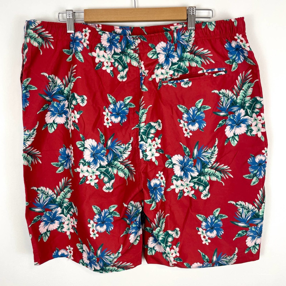 Brooklyn Surf Men's Red Floral Swim Board Shorts - Picture 6 of 11